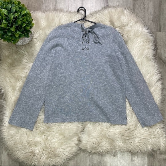Madewell Laced Back Pullover Sweater Large - Picture 3 of 7